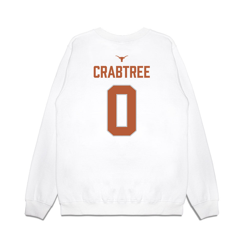 Texas - NCAA Softball : Caigan Crabtree - National Champions 2026 Hook' Em Premium Crewneck Sweatshirt-1