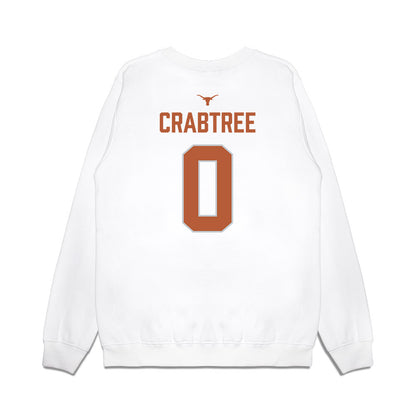 Texas - NCAA Softball : Caigan Crabtree - National Champions 2026 Hook' Em Premium Crewneck Sweatshirt-1
