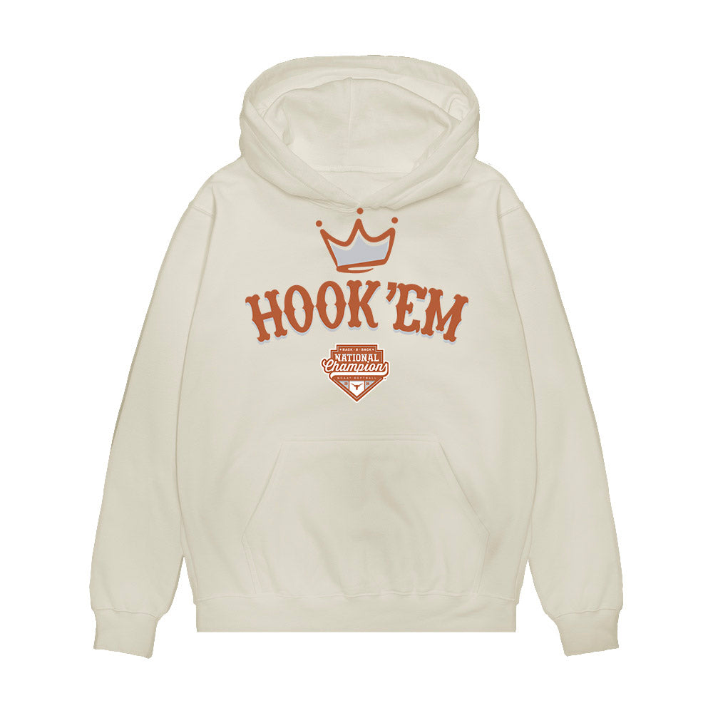 Texas - NCAA Softball : Drea Wilson - National Champions 2026 Hook' Em Premium Hooded Sweatshirt-0