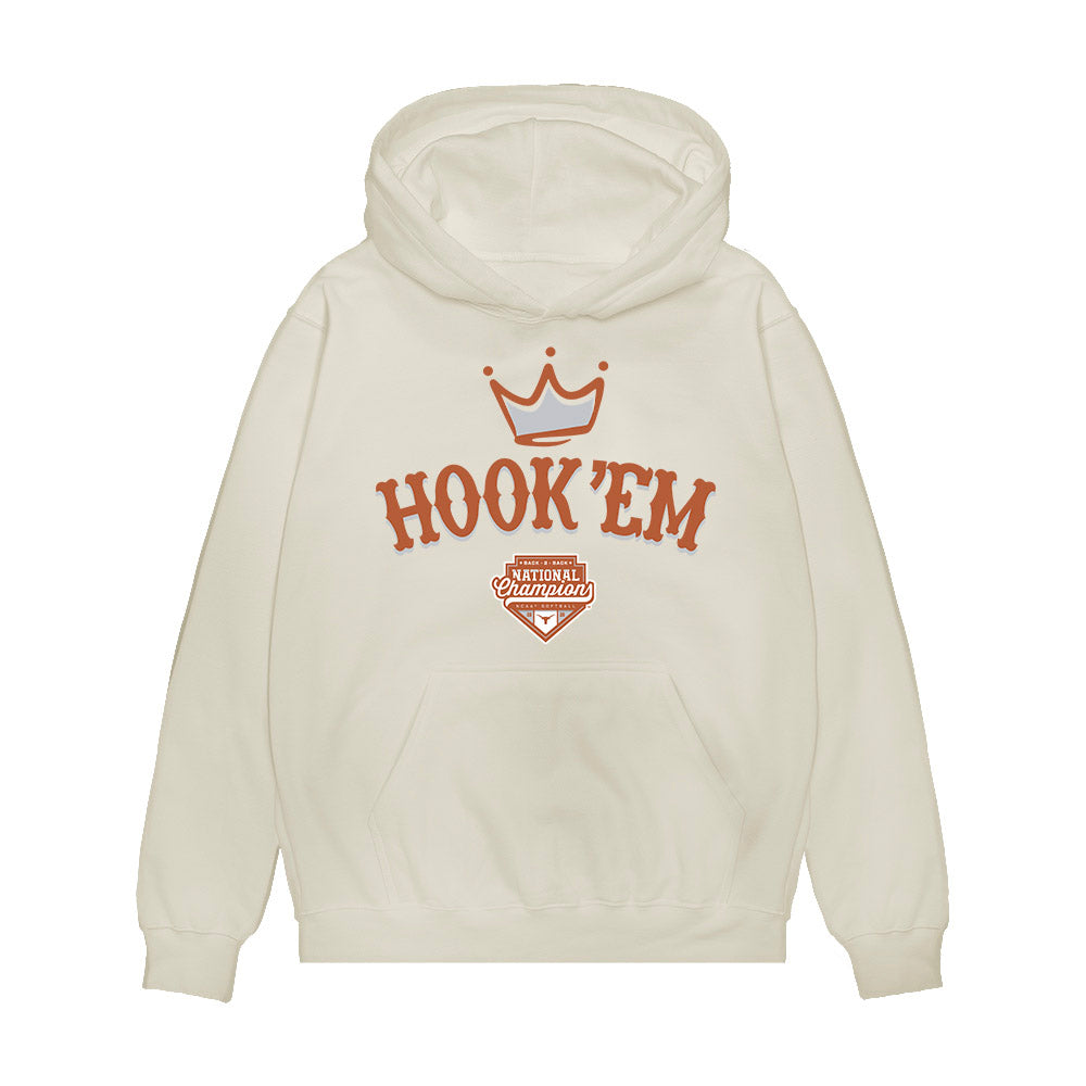 Texas - NCAA Softball : Adayah Wallace - National Champions 2026 Hook' Em Premium Hooded Sweatshirt-0