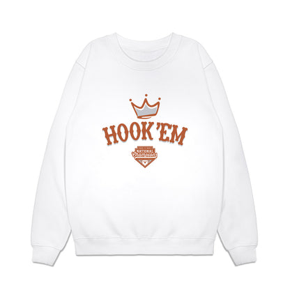 Texas - NCAA Softball : Caigan Crabtree - National Champions 2026 Hook' Em Premium Crewneck Sweatshirt-0