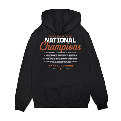 Texas - NCAA Softball : National Champions 2026 Roster List Premium Hooded Sweatshirt-1