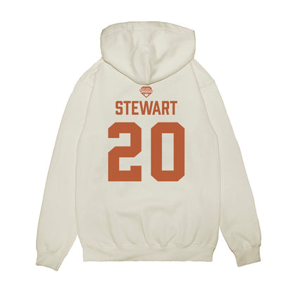 Texas - NCAA Softball : Katie Stewart - National Champions 2026 Texas State Outline Premium Hooded Sweatshirt-1