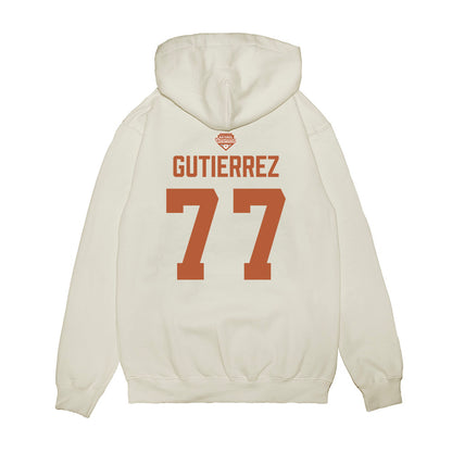 Texas - NCAA Softball : Citlaly Gutierrez - National Champions 2026 Texas State Outline Premium Hooded Sweatshirt-1