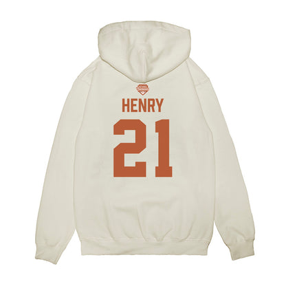 Texas - NCAA Softball : Kayden Henry - National Champions 2026 Texas State Outline Premium Hooded Sweatshirt-1