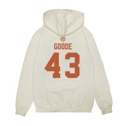 Texas - NCAA Softball : Leighann Goode - National Champions 2026 Texas State Outline Premium Hooded Sweatshirt-1