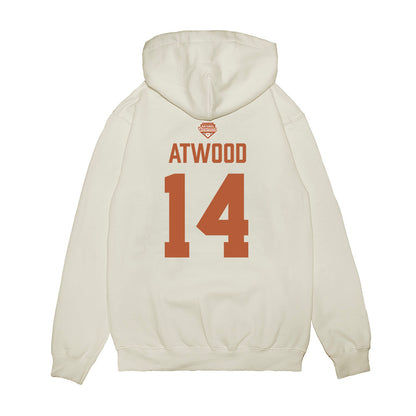 Texas - NCAA Softball : Reese Atwood - National Champions 2026 Texas State Outline Premium Hooded Sweatshirt-1