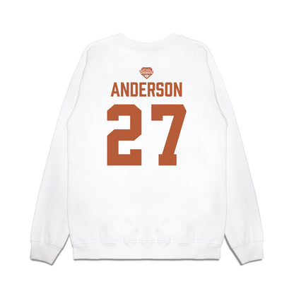 Texas - NCAA Softball : Taylor Anderson - National Champions 2026 Texas State Outline Premium Crewneck Sweatshirt-1