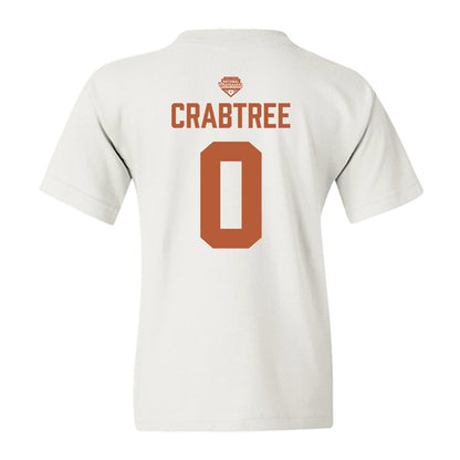 Texas - NCAA Softball : Caigan Crabtree - National Champions 2026 Texas State Outline Youth T-Shirt-1