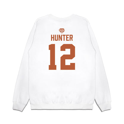 Texas - NCAA Softball : Victoria Hunter - National Champions 2026 Texas State Outline Premium Crewneck Sweatshirt-1