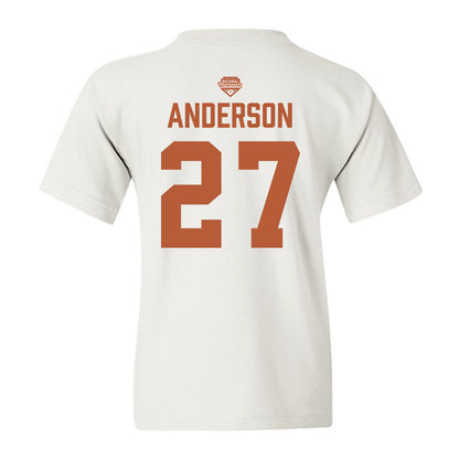 Texas - NCAA Softball : Taylor Anderson - National Champions 2026 Texas State Outline Youth T-Shirt-1