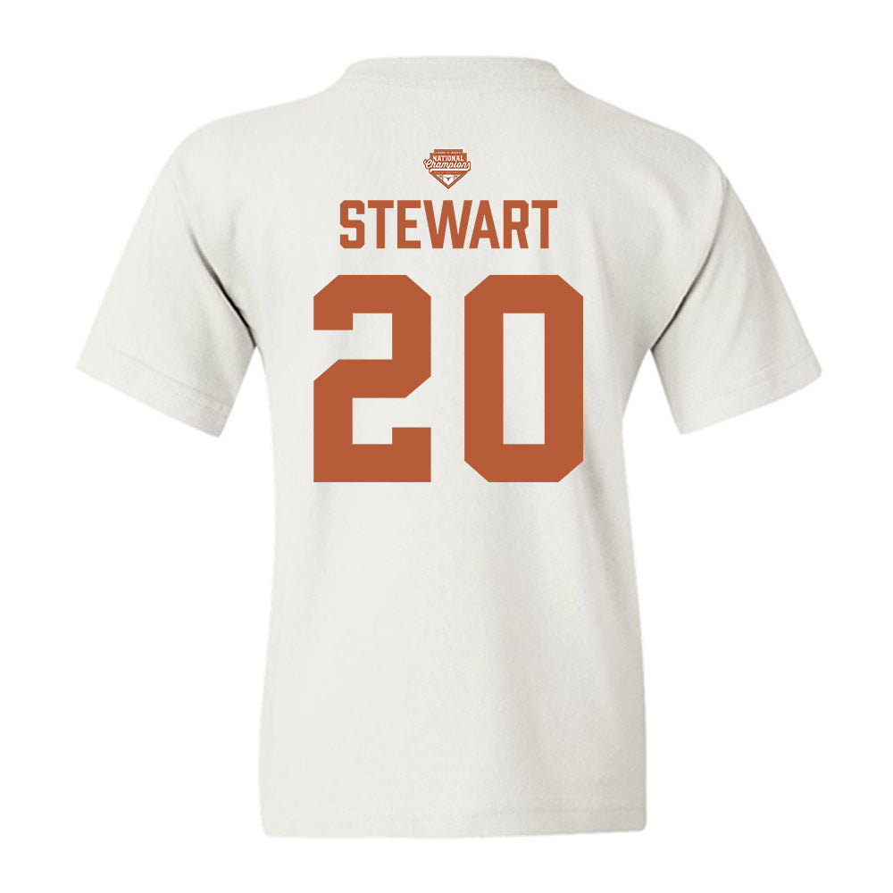 Texas - NCAA Softball : Katie Stewart - National Champions 2026 Texas State Outline Youth T-Shirt-1