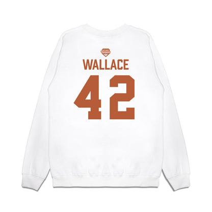 Texas - NCAA Softball : Anne Wallace - National Champions 2026 Texas State Outline Premium Crewneck Sweatshirt-1
