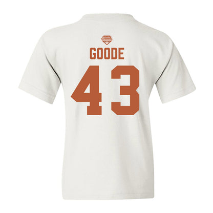 Texas - NCAA Softball : Leighann Goode - National Champions 2026 Texas State Outline Youth T-Shirt-1