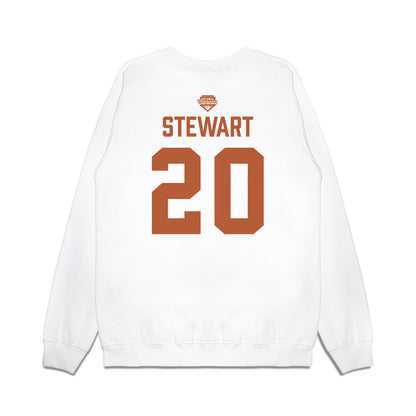Texas - NCAA Softball : Katie Stewart - National Champions 2026 Texas State Outline Premium Crewneck Sweatshirt-1