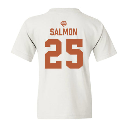Texas - NCAA Softball : Cambria Salmon - National Champions 2026 Texas State Outline Youth T-Shirt-1