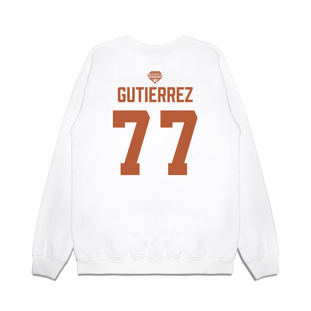 Texas - NCAA Softball : Citlaly Gutierrez - National Champions 2026 Texas State Outline Premium Crewneck Sweatshirt-1