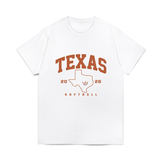Texas - NCAA Softball : Viviana Martinez - National Champions 2026 Texas State Outline Comfort Colors T-Shirt-0