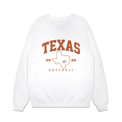 Texas - NCAA Softball : Adayah Wallace - National Champions 2026 Texas State Outline Premium Crewneck Sweatshirt-0