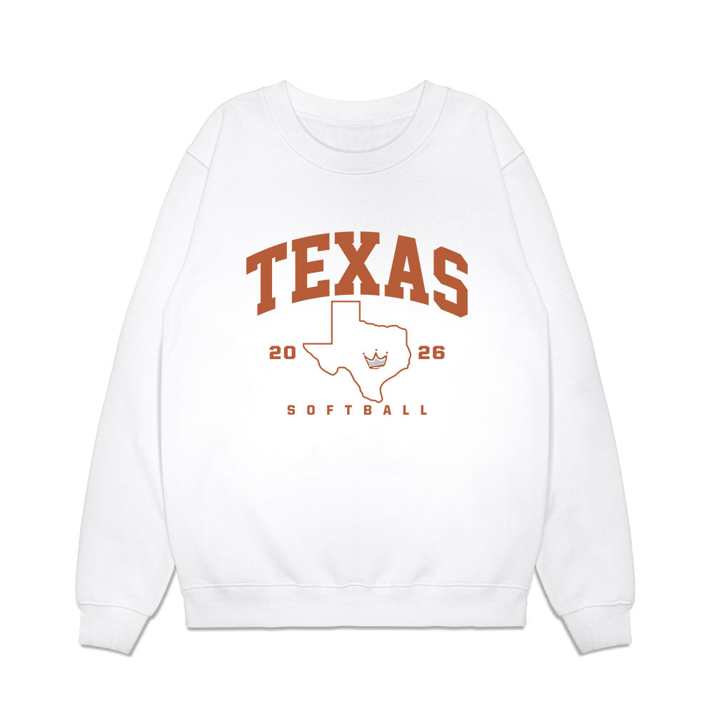 Texas - NCAA Softball : Citlaly Gutierrez - National Champions 2026 Texas State Outline Premium Crewneck Sweatshirt-0