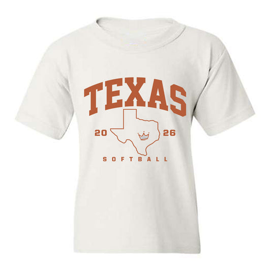 Texas - NCAA Softball : Victoria Hunter - National Champions 2026 Texas State Outline Youth T-Shirt-0