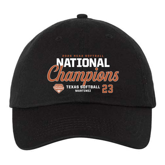 Texas - NCAA Softball : Viviana Martinez - National Champions 2026 Dad Hat-0