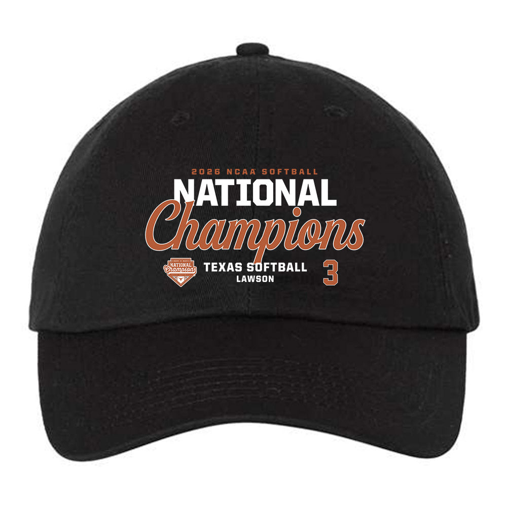 Texas - NCAA Softball : MaTaia Lawson - National Champions 2026 Dad Hat-0