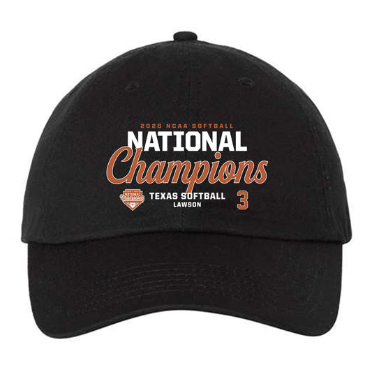 Texas - NCAA Softball : MaTaia Lawson - National Champions 2026 Dad Hat-0