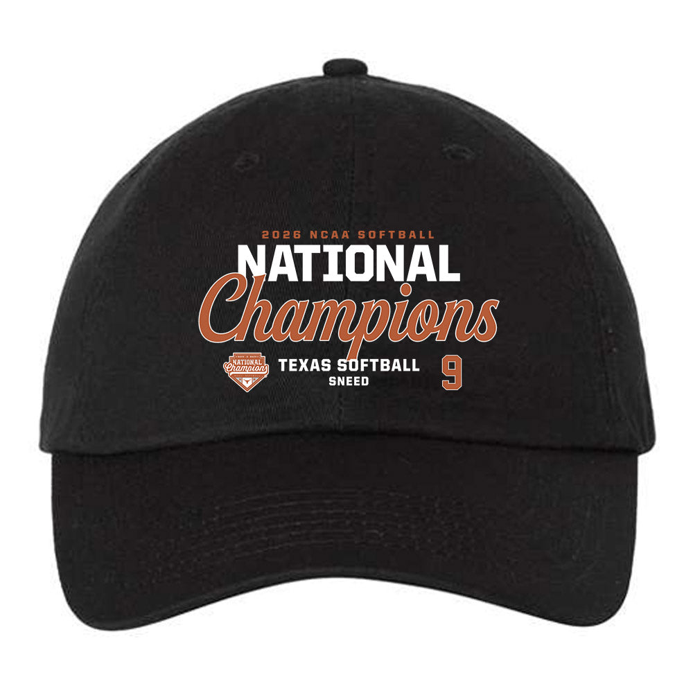 Texas - NCAA Softball : Alisa Sneed - National Champions 2026 Dad Hat-0