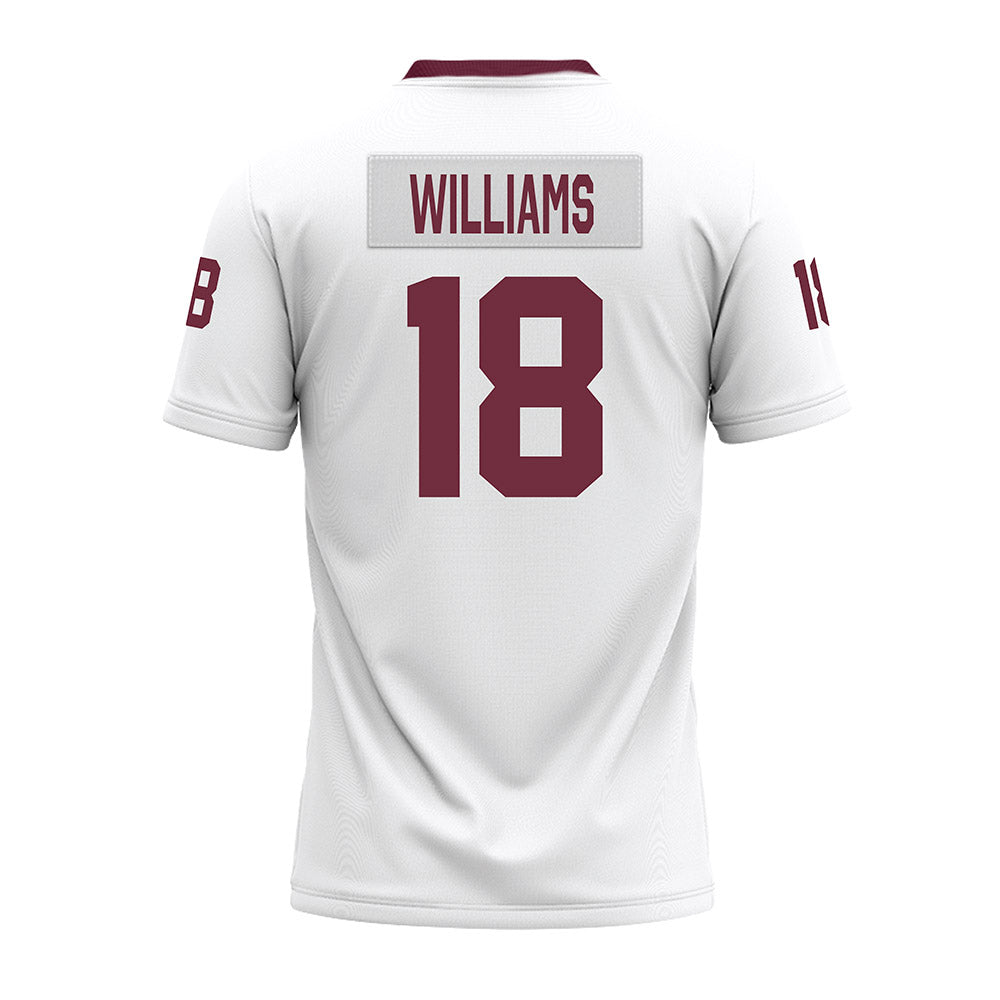 Mississippi State - NCAA Football : Riley Williams - White Premium Football Jersey-1