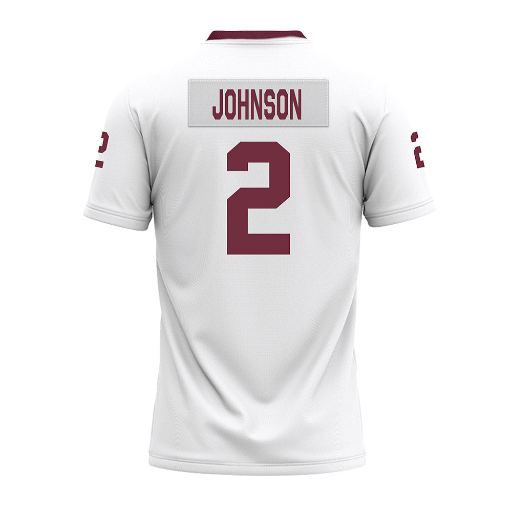 Mississippi State - NCAA Football : Marquis Johnson - White Premium Football Jersey-1