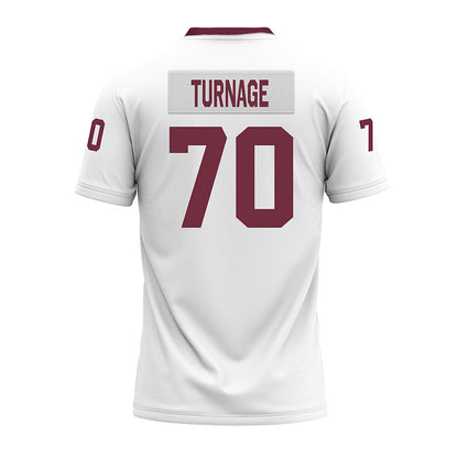 Mississippi State - NCAA Football : Breyden Turnage - White Premium Football Jersey-1