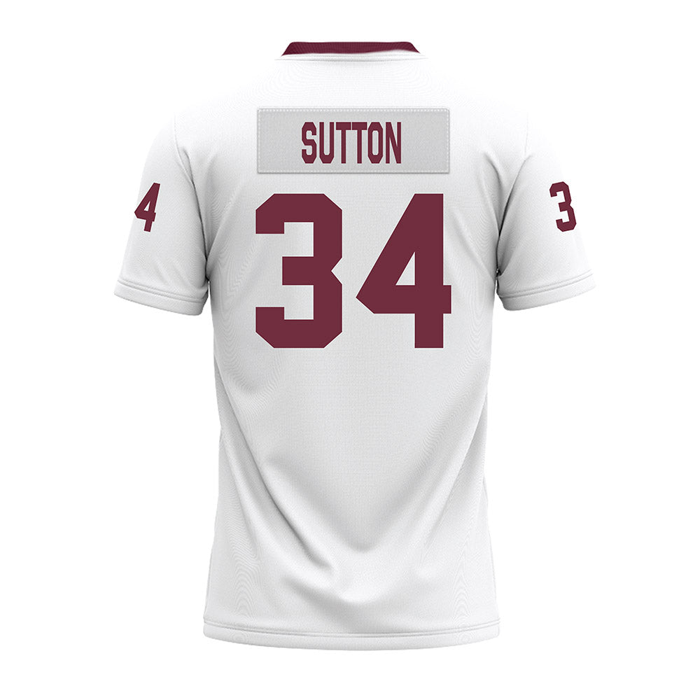 Mississippi State - NCAA Football : Vic Sutton - White Premium Football Jersey-1