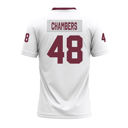 Mississippi State - NCAA Football : Hayden Chambers - White Premium Football Jersey-1