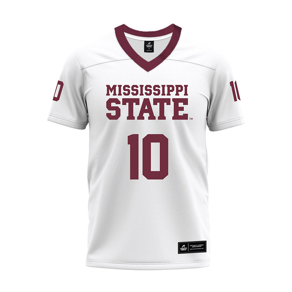 Mississippi State - NCAA Football : jalen smith - White Premium Football Jersey-0