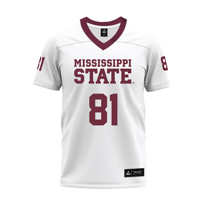 Mississippi State - NCAA Football : Zion Crumpton - White Premium Football Jersey-0