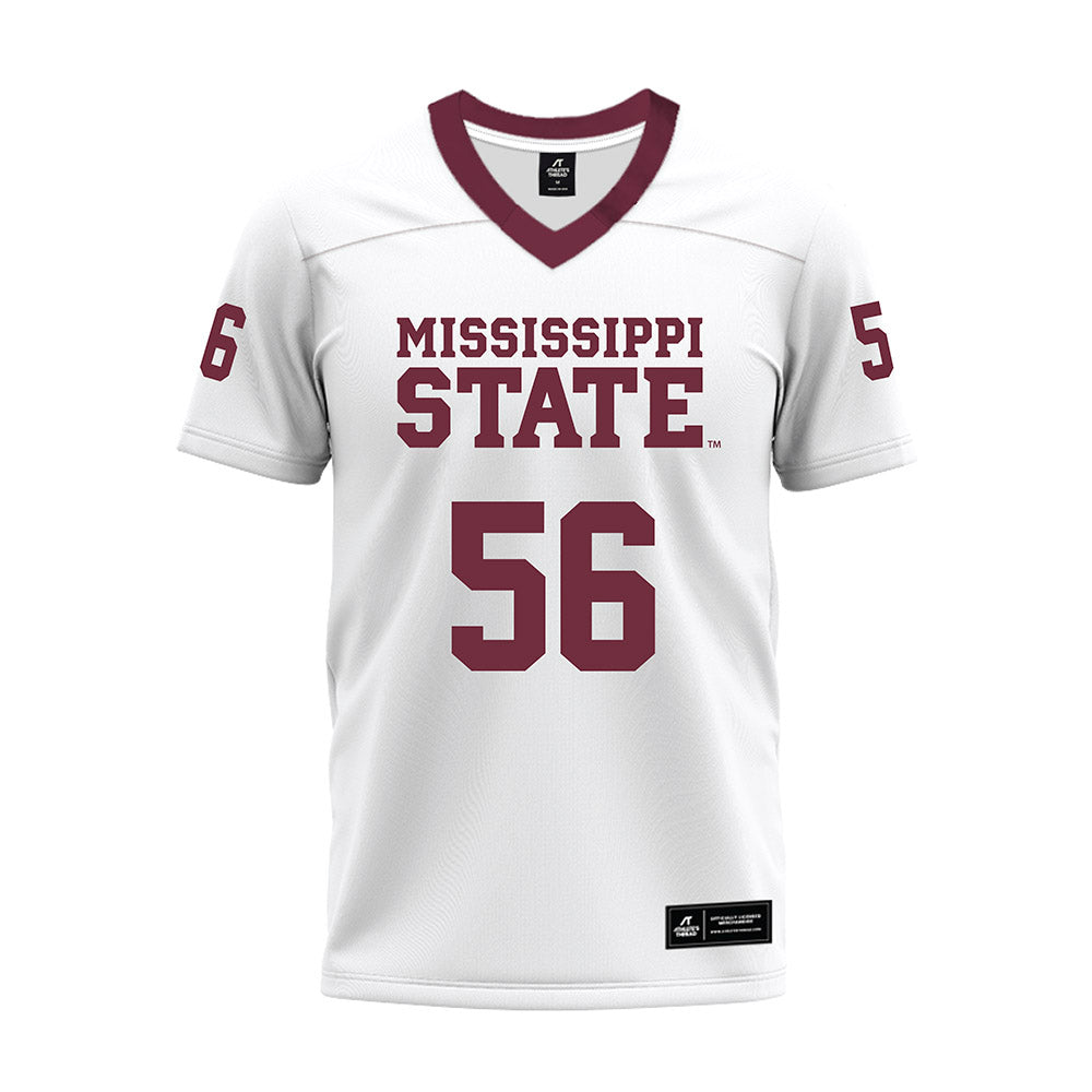 Mississippi State - NCAA Football : Wesley Davis - White Premium Football Jersey-0
