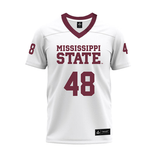 Mississippi State - NCAA Football : Hayden Chambers - White Premium Football Jersey-0