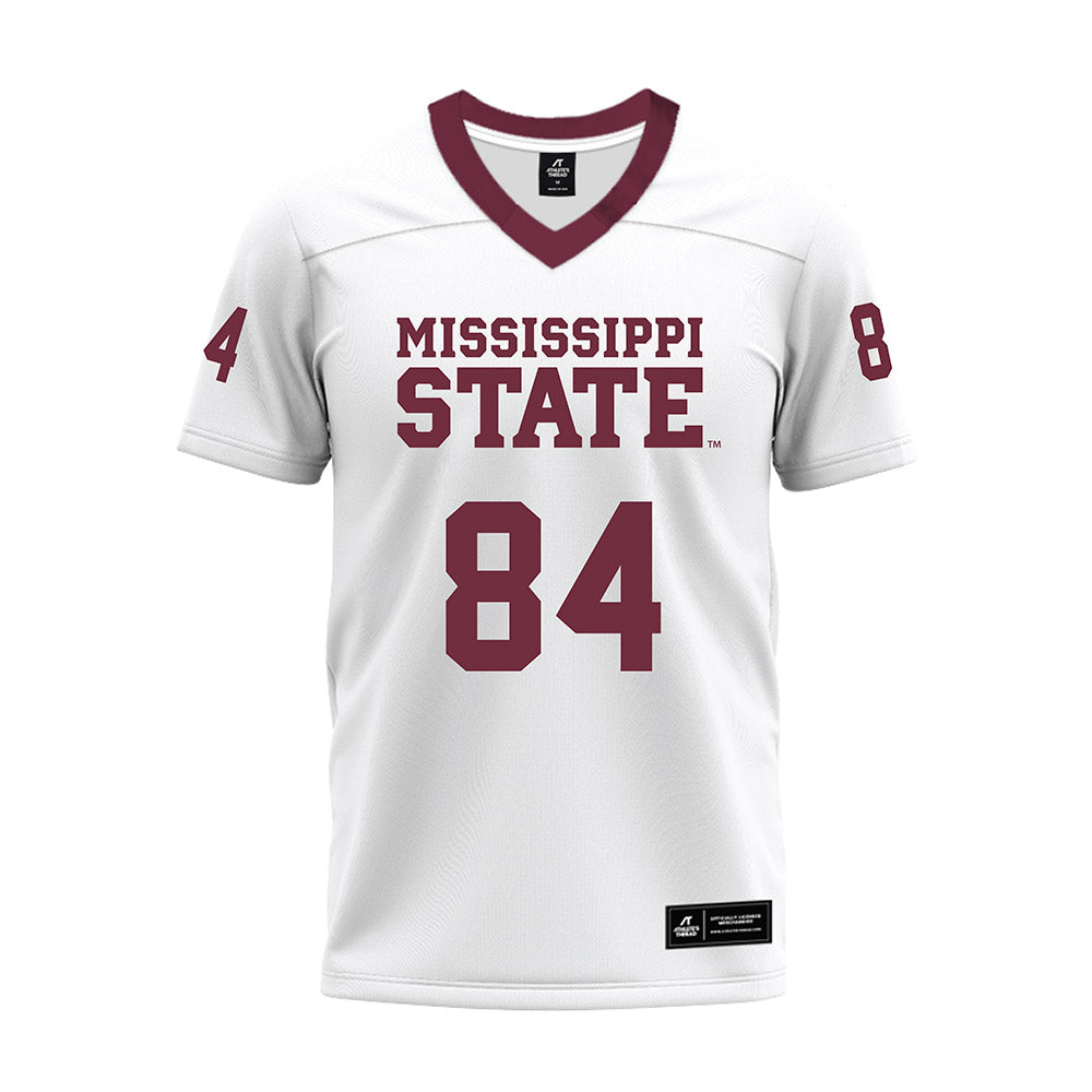 Mississippi State - NCAA Football : Adam Land - White Premium Football Jersey-0
