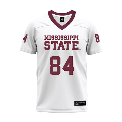 Mississippi State - NCAA Football : Adam Land - White Premium Football Jersey-0