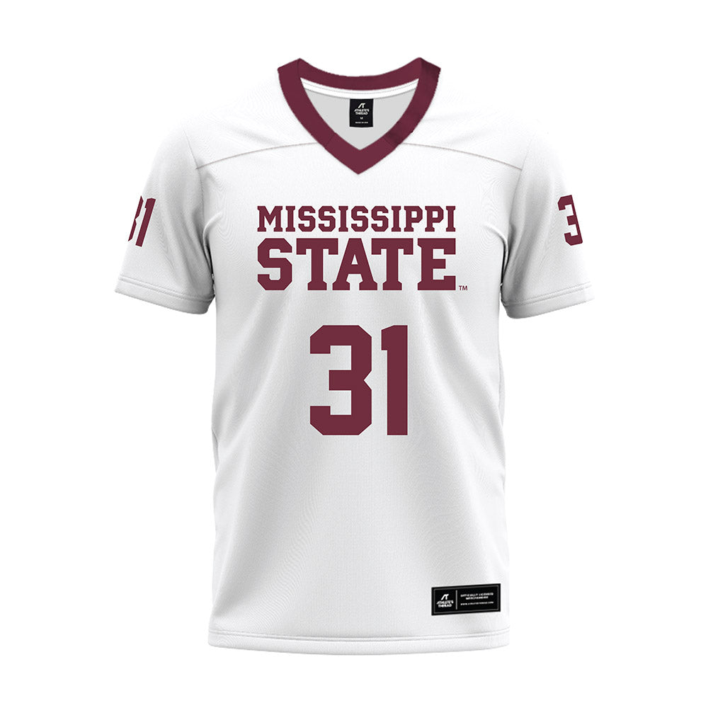 Mississippi State - NCAA Football : Terrance Love - White Premium Football Jersey-0