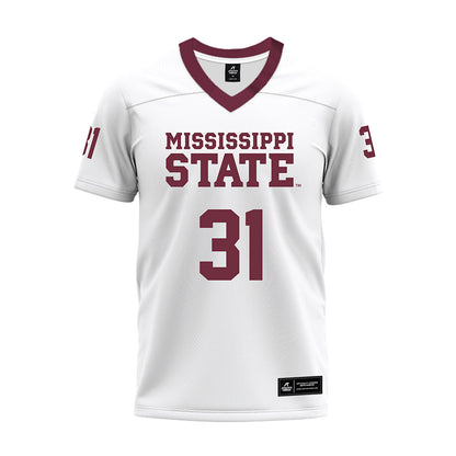 Mississippi State - NCAA Football : Terrance Love - White Premium Football Jersey-0