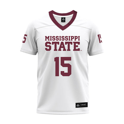 Mississippi State - NCAA Football : Jake Weir - White Premium Football Jersey-0