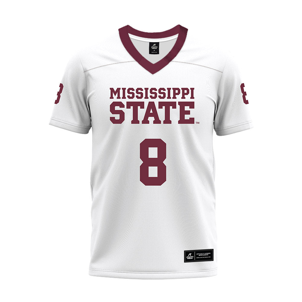 Mississippi State - NCAA Football : Jaden Rashada - White Premium Football Jersey-0