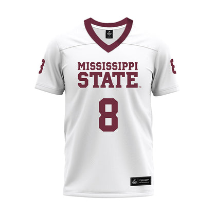 Mississippi State - NCAA Football : Jaden Rashada - White Premium Football Jersey-0