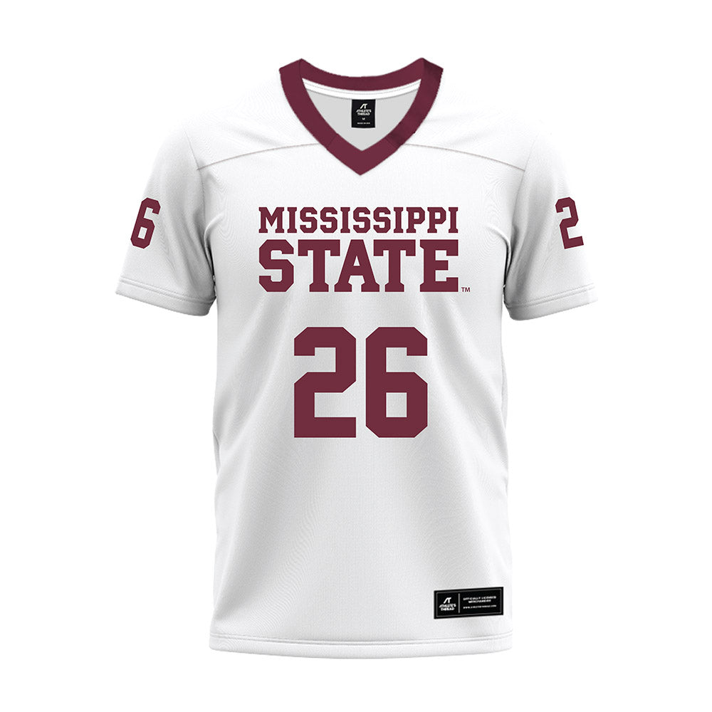 Mississippi State - NCAA Football : Jamroc Grimsley - White Premium Football Jersey-0