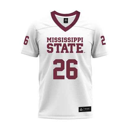 Mississippi State - NCAA Football : Jamroc Grimsley - White Premium Football Jersey-0
