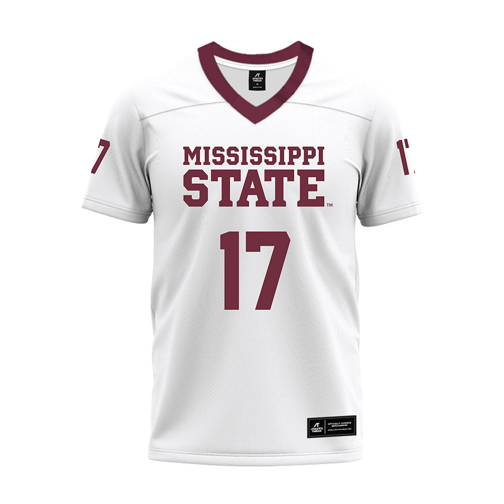 Mississippi State - NCAA Football : Kyle Johnson - White Premium Football Jersey-0