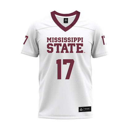 Mississippi State - NCAA Football : Kyle Johnson - White Premium Football Jersey-0