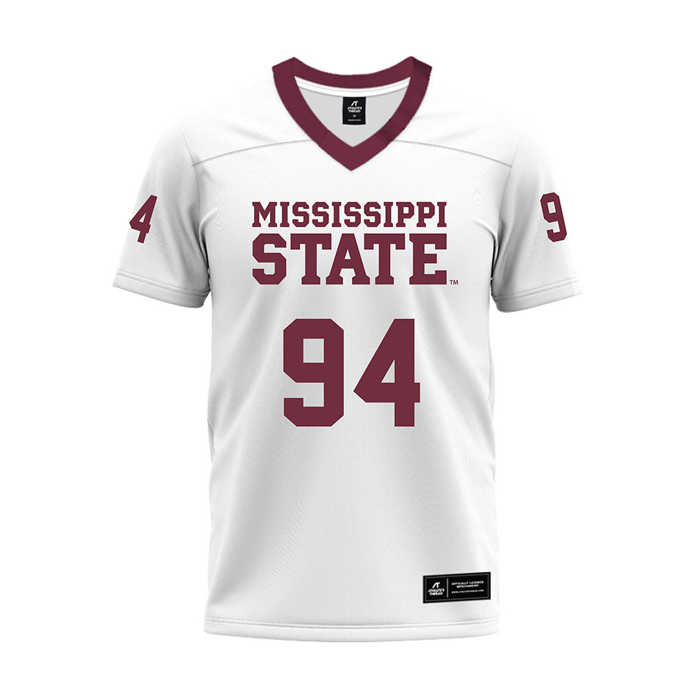 Mississippi State - NCAA Football : Corey Clark - White Premium Football Jersey-0